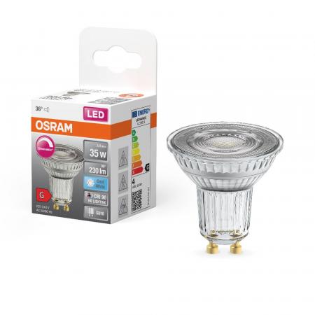 6er Sparset  OSRAM Superstar GU10 LED Strahler PAR16 36° Abstrahlwinkel 3,4W wie 35W neutralweiß dimmbarer Reflektor